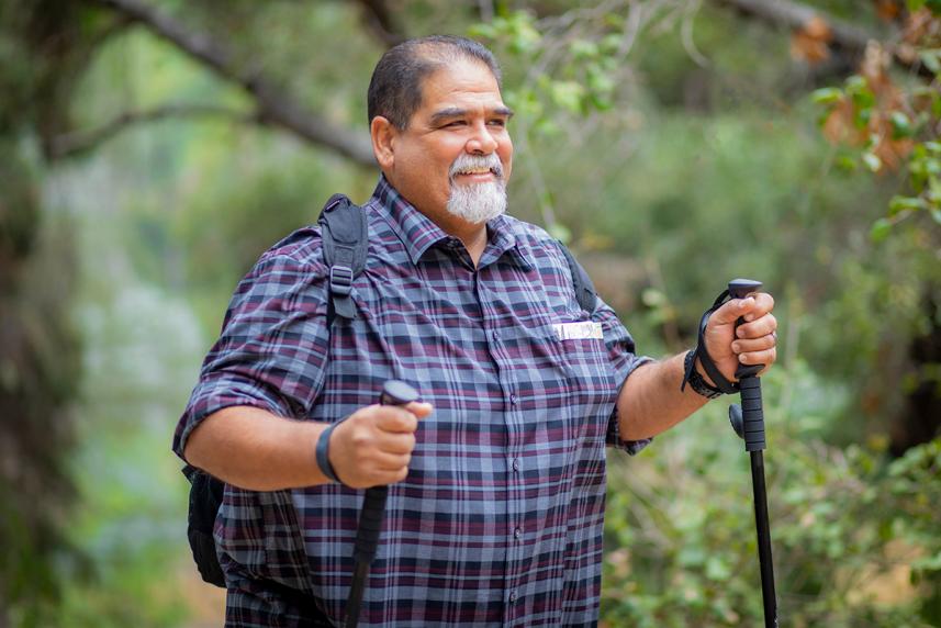 Person hiking for weight loss